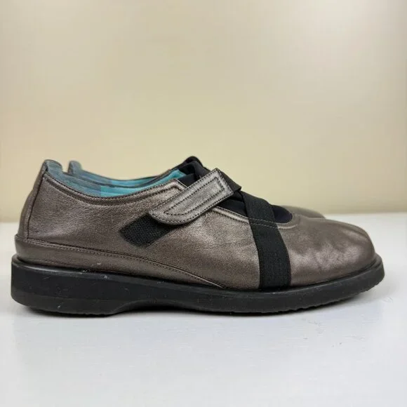 Thierry Rabotin Lena Walking Shoes Crisscross Elastic Strap and Soft Leather - Picture 3 of 10